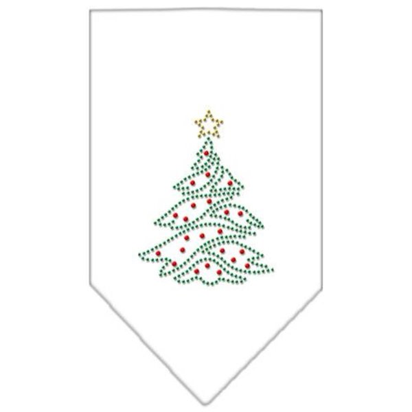 Unconditional Love Christmas Tree Rhinestone Bandana White Small UN813620